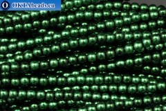WH Czech glass pearls green (70057) 3mm, ~600pc