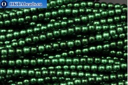 WH Czech glass pearls green (70057) 3mm, ~600pc WH-3-GPR013