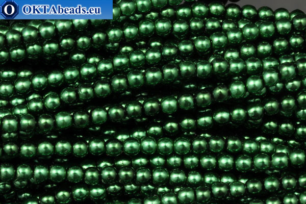 WH Czech glass pearls green (70057) 3mm, ~600pc WH-3-GPR013