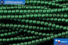 WH Czech glass pearls green matte (70057M) 4mm, ~600pc