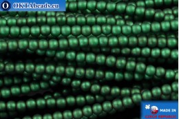 WH Czech glass pearls green matte (70057M) 4mm, ~600pc WH-4-GPR014