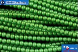 WH Czech glass pearls green matte (70459M) 2mm, ~600pc