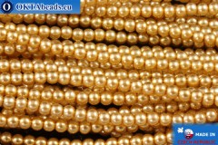 WH Czech glass pearls gold (70686) 3mm, ~600pc