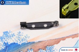 WH brooch pin bar Japan Hematite 25mm, 25pc