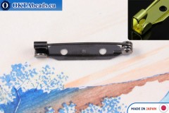 WH brooch pin bar Japan Hematite 30mm, 25pc