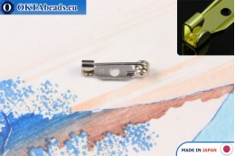WH brooch pin bar Japan Nickel 15mm, 25pc JBP009-WH