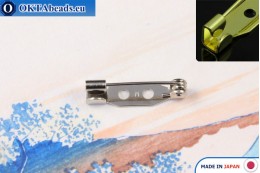WH brooch pin bar Japan Nickel 20mm, 25pc JBP012-WH