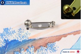 WH brooch pin bar Japan Nickel 20mm, 25pc JBP020-WH