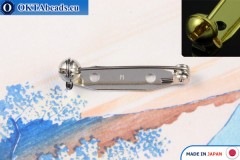 WH brooch pin bar Japan Nickel 28mm, 25pc