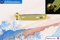 WH brooch pin bar Japan Gold 28mm, 25pc
