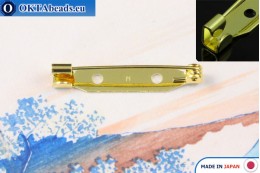 WH brooch pin bar Japan Gold 30mm, 25pc