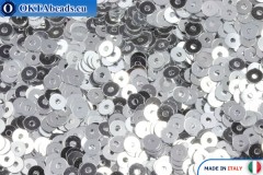 WH flat sequins Argento Metallizzati (1111) 3mm, 50g