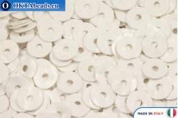 WH flat sequins Bianco Goffrati (107G) 4mm, 50g ITP-P4-107G-50