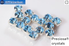 WH Chaton Preciosa Maxima Aquamarine - silver ss16, ~360pc