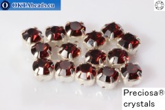 WH Chaton Preciosa Maxima Burgundy - silver ss12, ~360pc