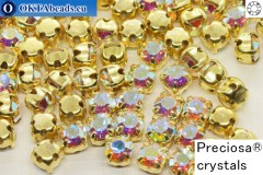 WH Chaton Preciosa Maxima Crystal AB - gold ss16, ~360pc