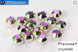 WH Chaton Preciosa Maxima Crystal Peacock Green - silver ss12, ~360pc PR_chat_181-WH