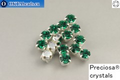 WH Chaton Preciosa Maxima Emerald - silver ss12, ~360pc