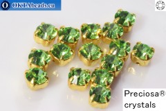WH Chaton Preciosa Maxima Peridot - gold ss16, ~360pc