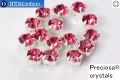 WH Chaton Preciosa Maxima Rose - silver ss16, ~360pc