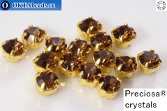 WH Chaton Preciosa Maxima Smoked Topaz - gold ss16, ~360pc